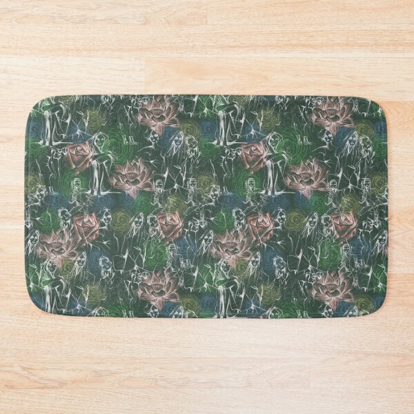 Item preview, green floral with ladies designed and sold by Lara Wolf.