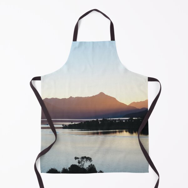 Item preview, Serene Sunset Silhouette Hues at Lake Te Anau, New Zealand designed and sold by yappei.
