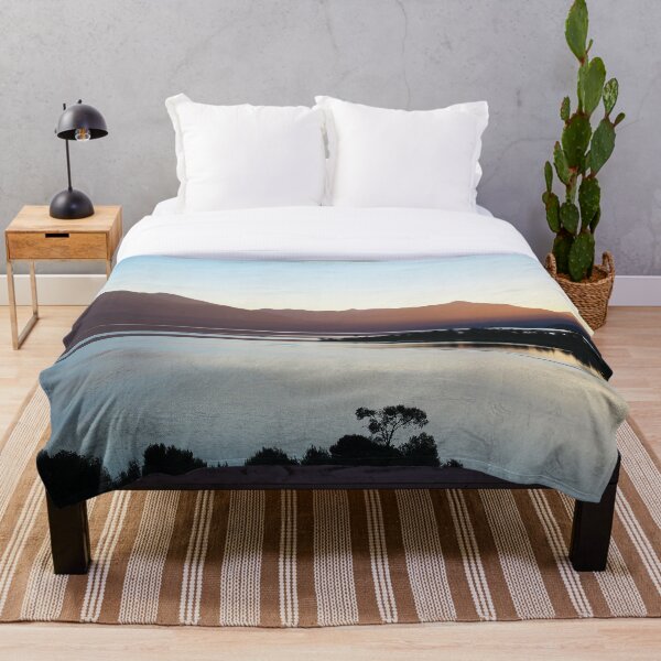 Item preview, Serene Sunset Silhouette Hues at Lake Te Anau, New Zealand designed and sold by yappei.
