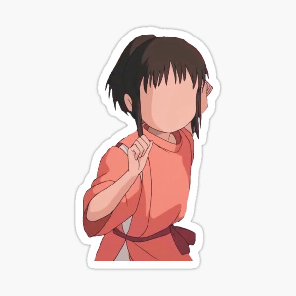 Chihiro Walking Through Flowers Sticker