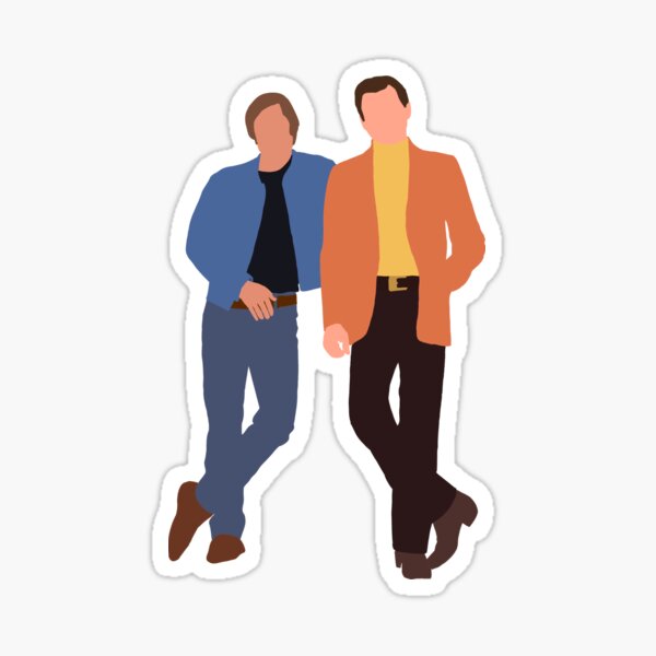 Once Upon a Time In Hollywood Brad Pitt and Leonardo DiCaprio Sticker
