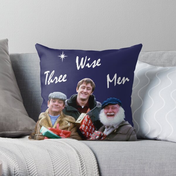 Three Wise Men with dark background Throw Pillow