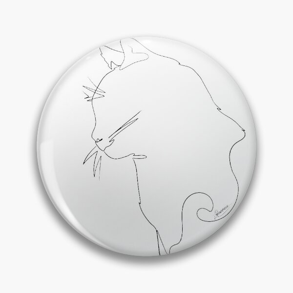 Item preview, Cat Side Face Lineart Black designed and sold by OrianArtistic.