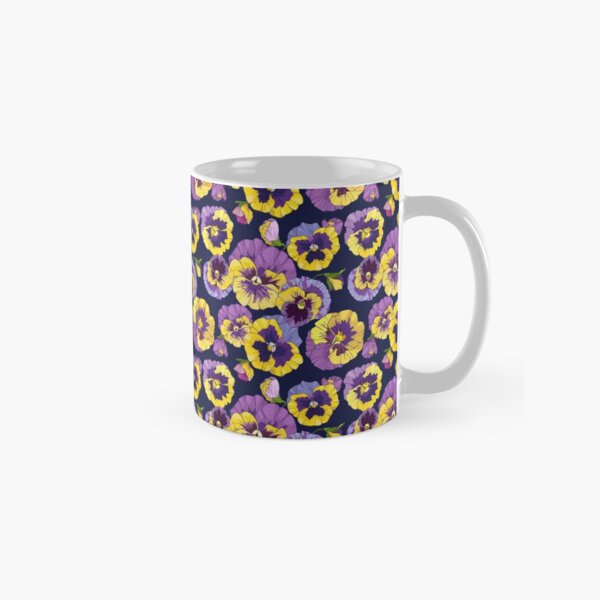 Vista previa del artículo con la obra «patrón brillante de flores de pensamientos», diseñado y vendido por babanovaesha.