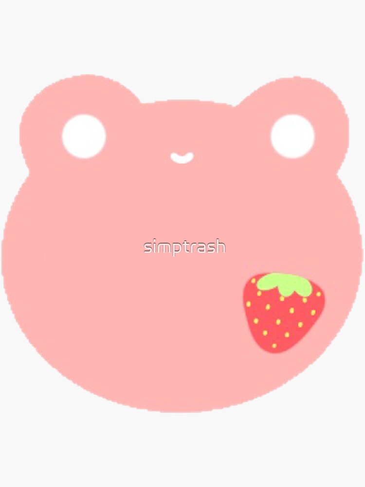 kawaii strawberry frog Sticker for Sale by simptrash