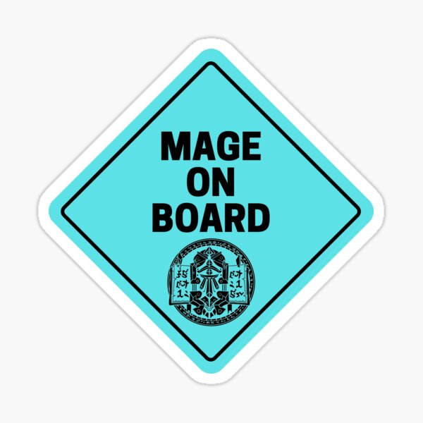 Mage Class Crest Sticker For Sale By Memeyourlife Redbubble