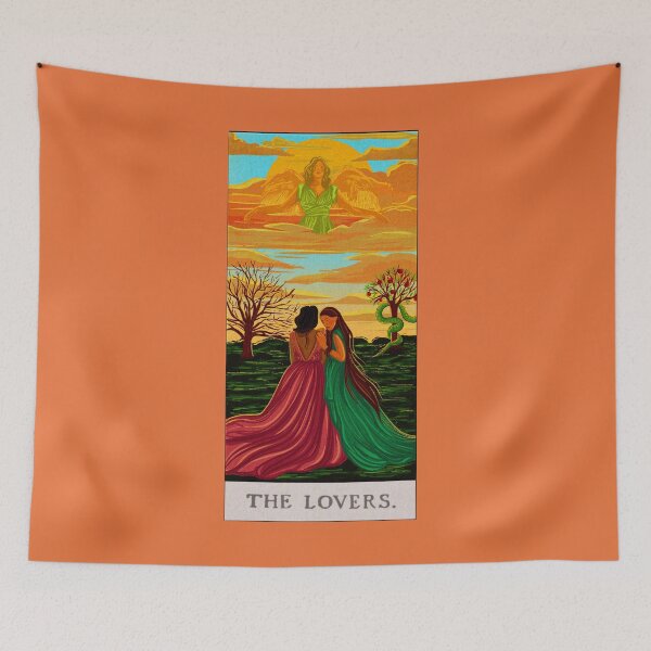 Item preview, GEMINI/ THE LOVERS TAROT CARD  designed and sold by idrawthings23.