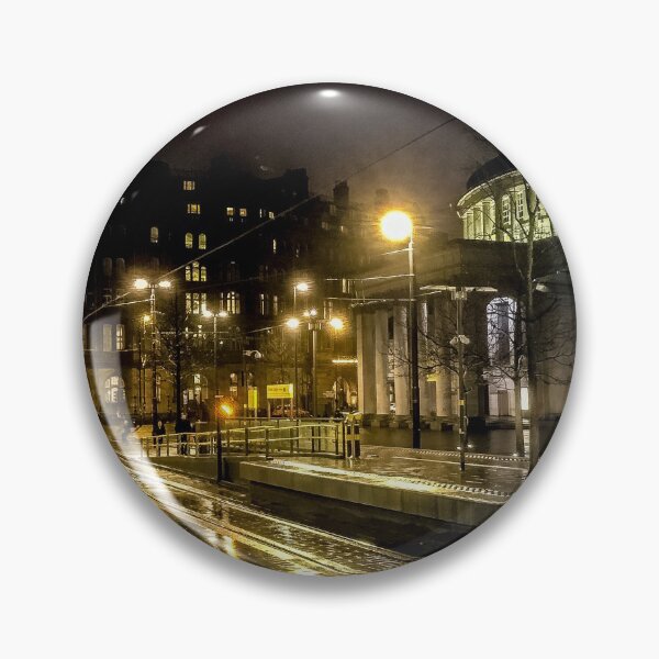 Item preview, St Peter's Square and Central Library Manchester at night designed and sold by SarahStephensPh.