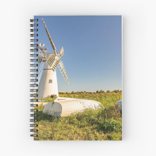 Item preview, Day boats upside down on the riverbank with Thurne Mill in the background designed and sold by yackers1.