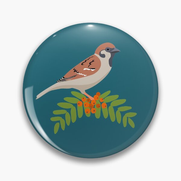 Item preview, Eurasian Tree Sparrow and Rowan Berries designed and sold by MaijaR.