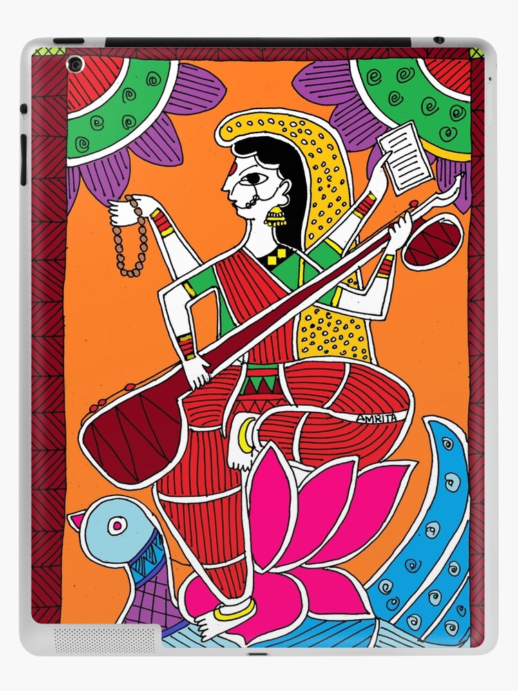 madhubani painting saraswati mata