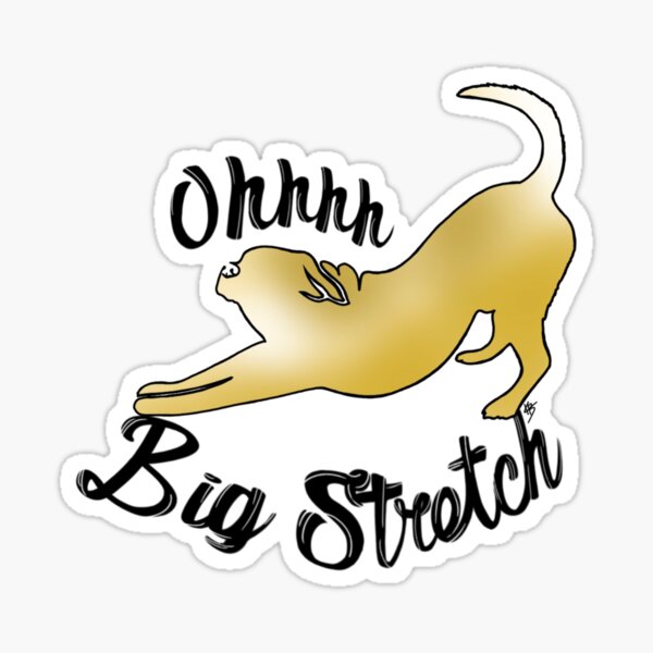 Ohhh Big Stretch (yellow dog) Sticker