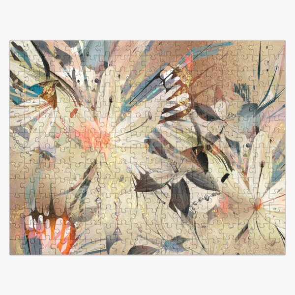 Abstraktes Blumen Muster Puzzle