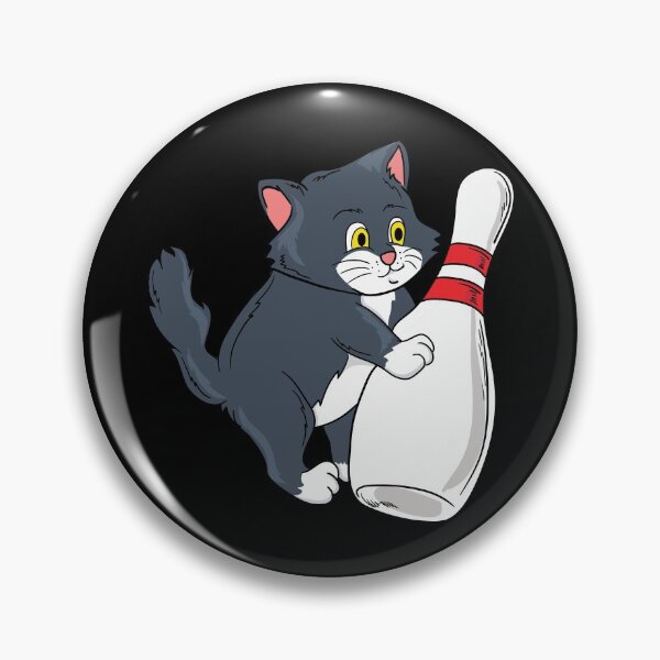 Item preview, Cute Cat Tipping Bowling Pin Player Gift Idea designed and sold by Sandra78.