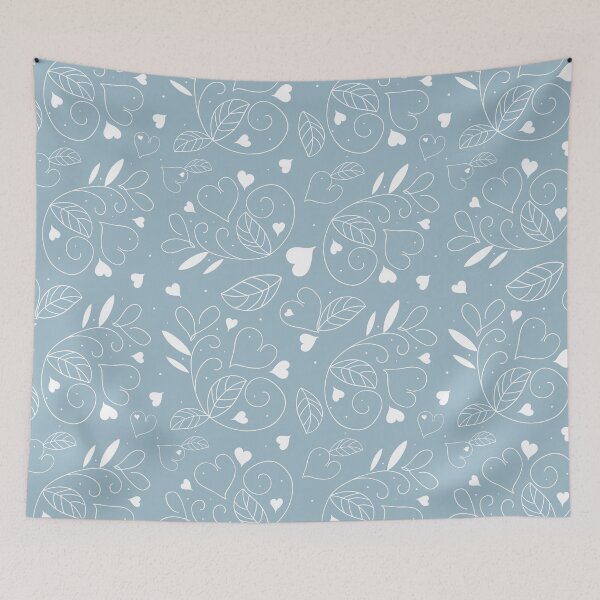 Item preview, White Hearts (Blue) designed and sold by Inktopia-Art.