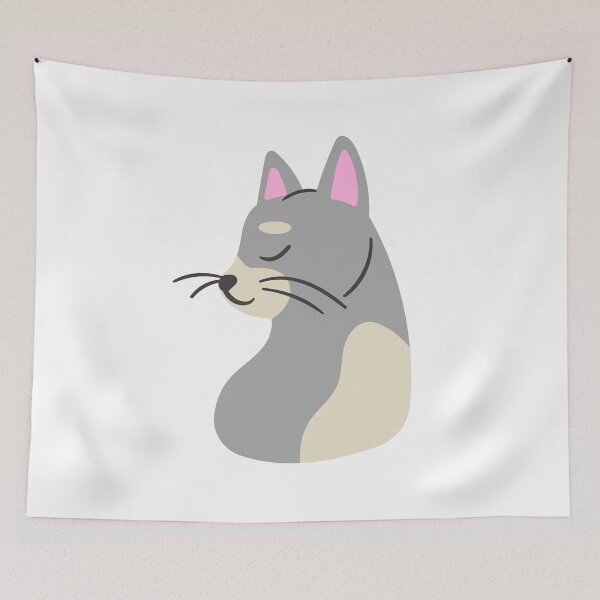 Item preview, Cute and Elegant Gray Cat Cartoon Illustration designed and sold by simplysharon.