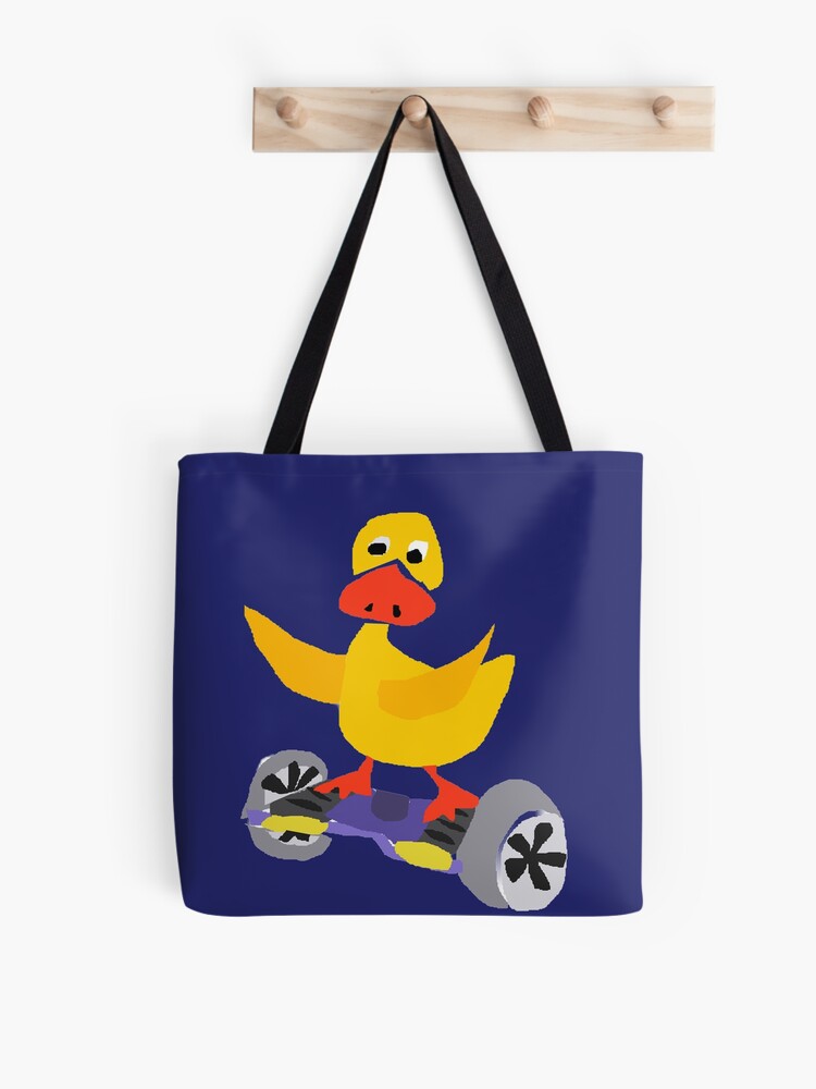 Cool Funny Yellow Duck on Hoverboard Skateboard Tote Bag for Sale by  naturesfancy