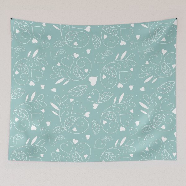 Item preview, White Hearts (Teal) designed and sold by Inktopia-Art.