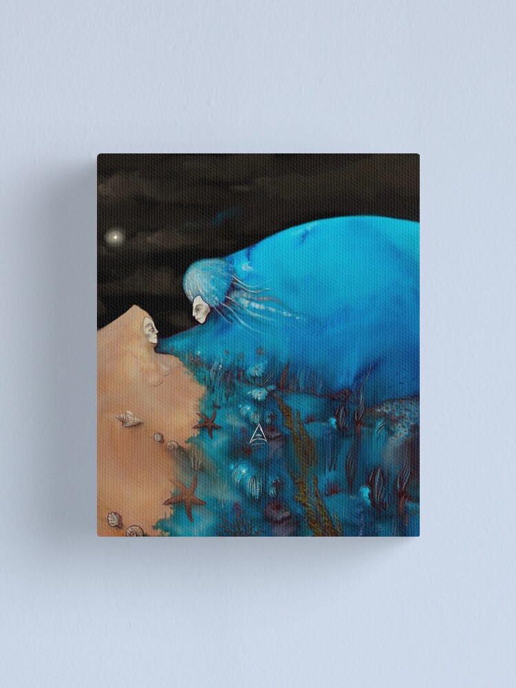 Thumbnail 2 of 3, Canvas Print, The Hug designed and sold by anguanatatu.