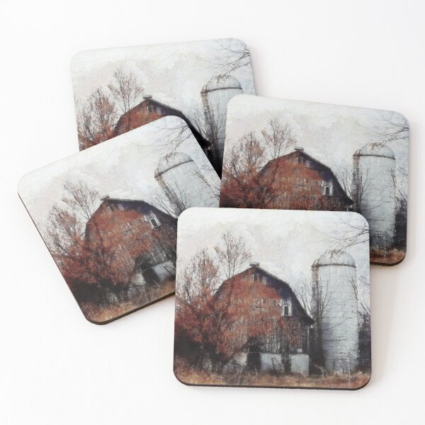 Item preview, Autumn's last days - old barn and silo  designed and sold by JanineRileyArt.