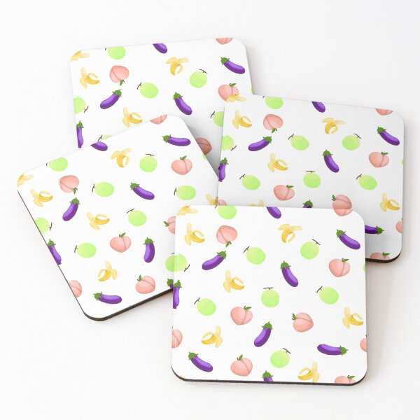 Item preview, Cheeky Food Emoji Pattern designed and sold by JohnnCat.