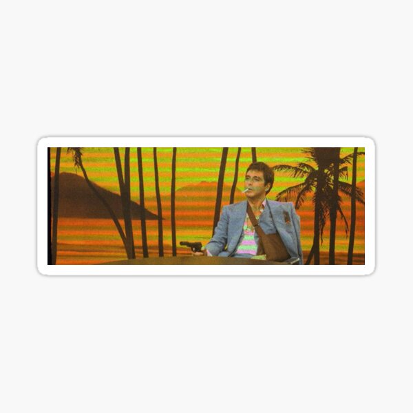Coucher de soleil Scarface Sticker
