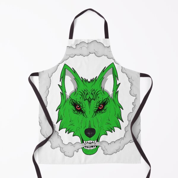 Item preview, green wolf designed and sold by Patrick Olsen.