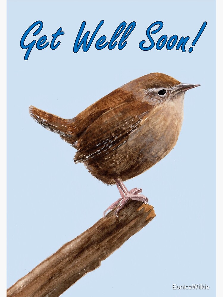 Thumbnail 2 of 2, Greeting Card, Jenny Wren - Get Well Soon Card designed and sold by EuniceWilkie.