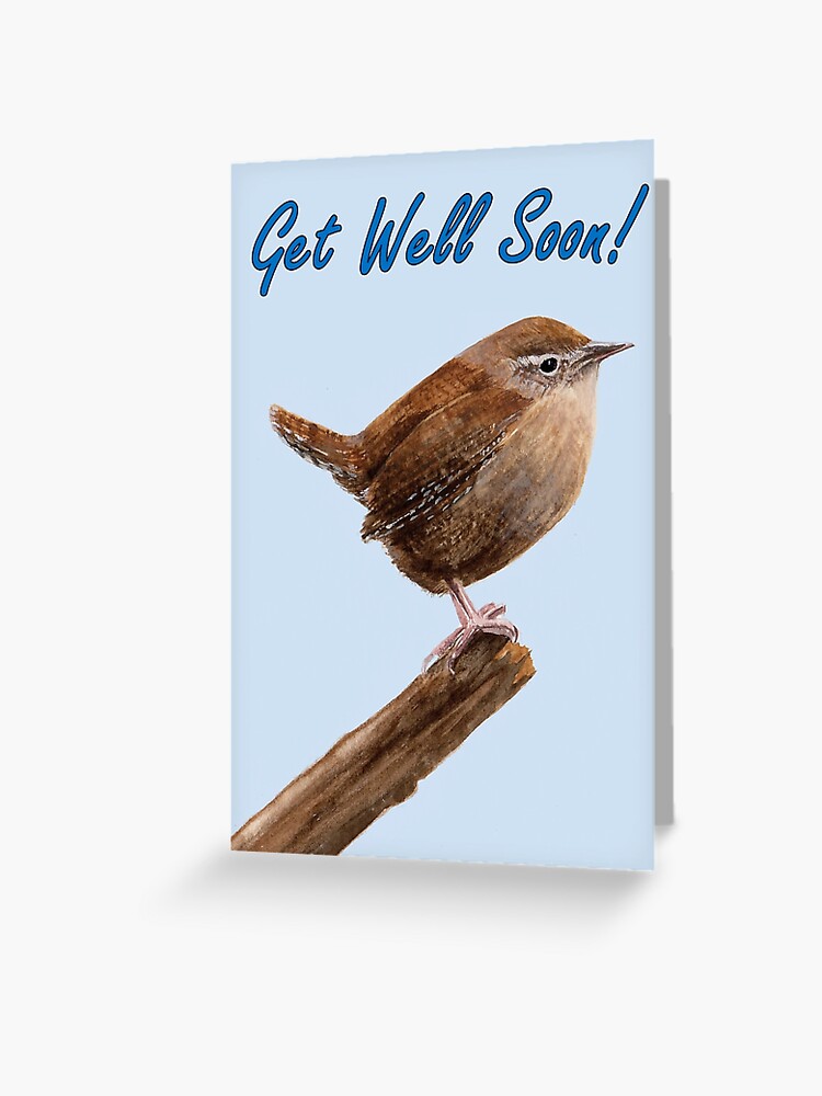 Thumbnail 1 of 2, Greeting Card, Jenny Wren - Get Well Soon Card designed and sold by EuniceWilkie.