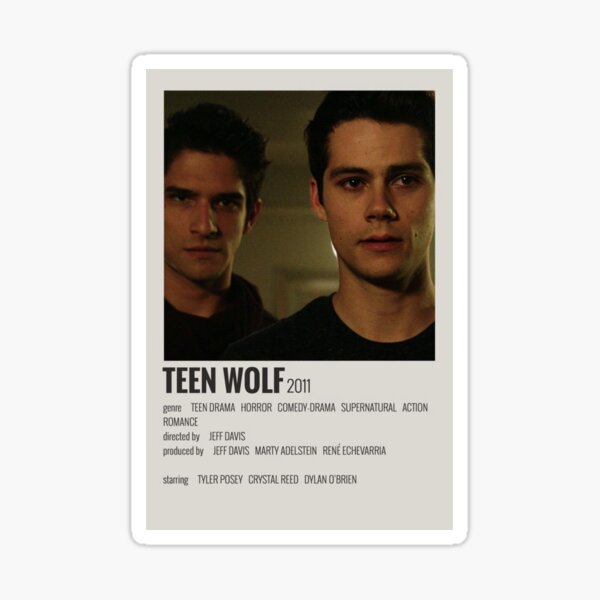 Cartel minimalista del programa de televisión Teen Wolf Pegatina