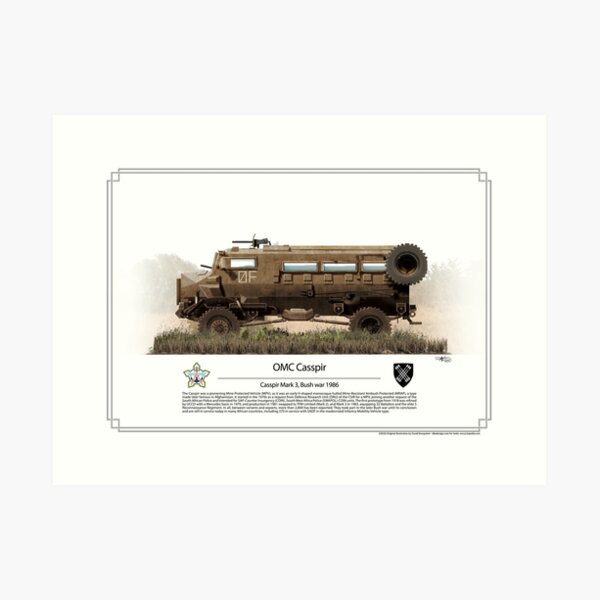 OMC Casspir mark 3 Bush War 1986 Art Print