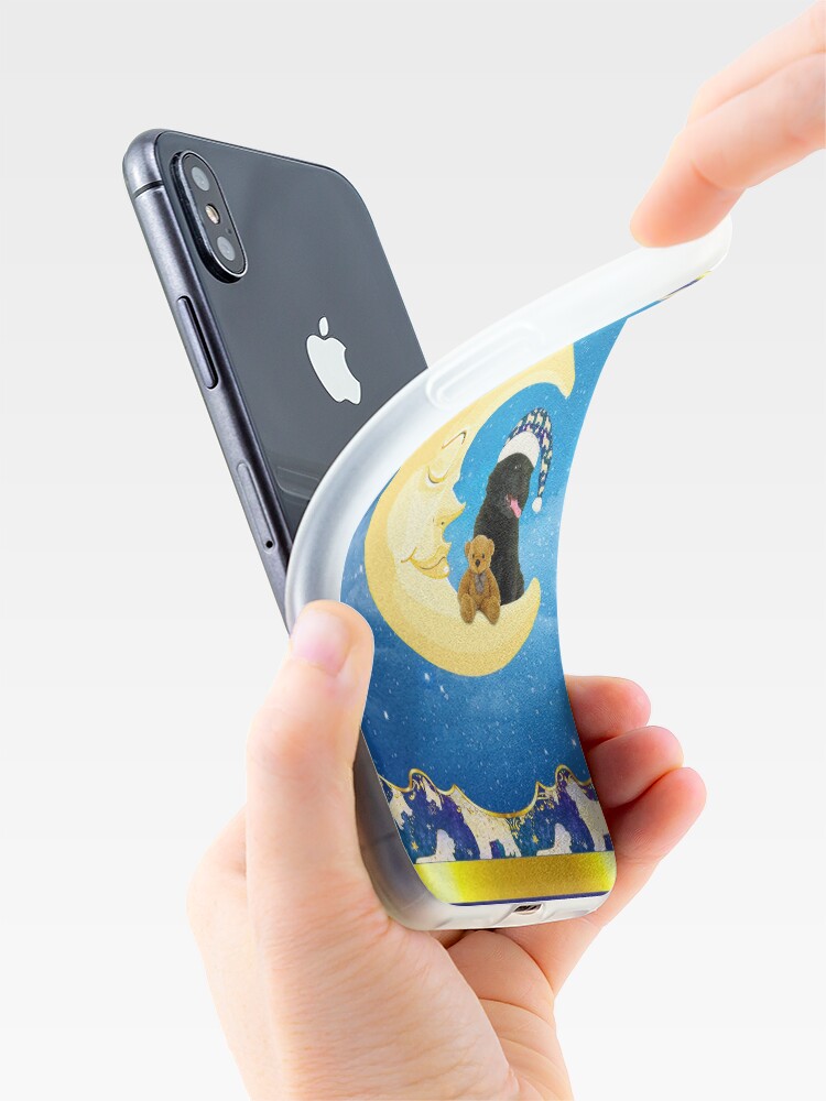 Alternate view of Night Night Little Newfie iPhone Case