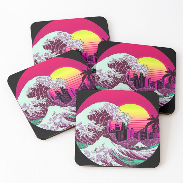 Item preview, The Great RetroWave off Kanagawa designed and sold by Kiboune.