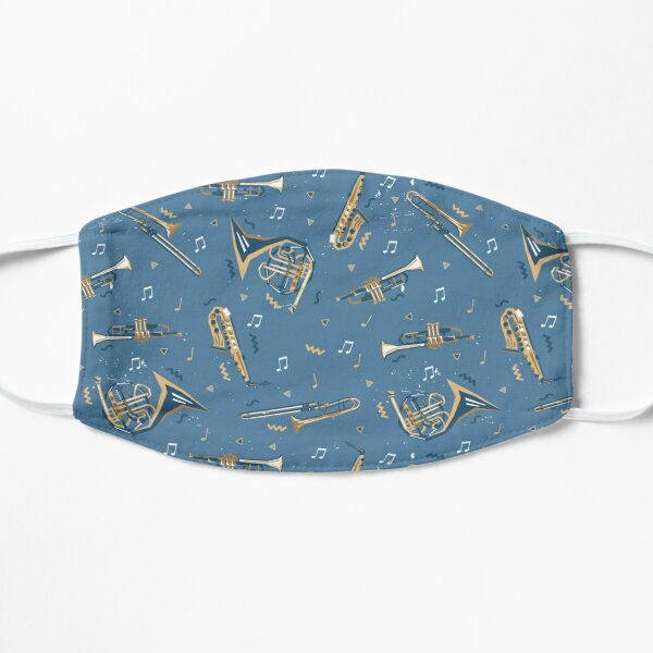 Jazz Music Brass Instrument Blue Mask