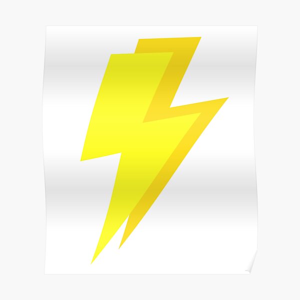 "Yellow, Lightning Bolts, Flash" Poster for Sale by Redbubble