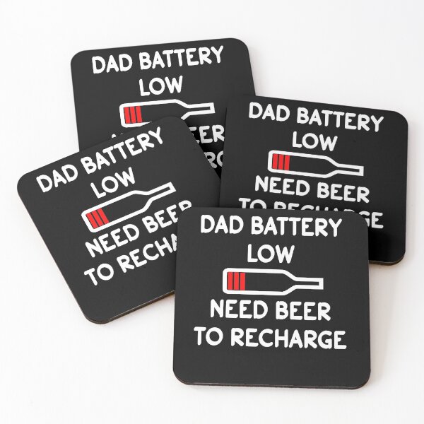 Item preview, Dad Battery Low Need Beer To Recharge Funny Dad Beer designed and sold by Andrea Lina.