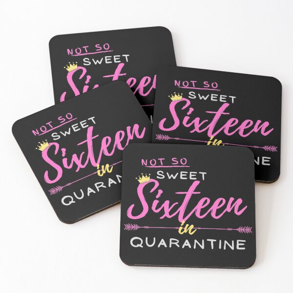 Aperçu de l'œuvre Not So Sweet Sixteen en quarantaine - Anniversaire de filles créée et vendue par WriteThatDown.