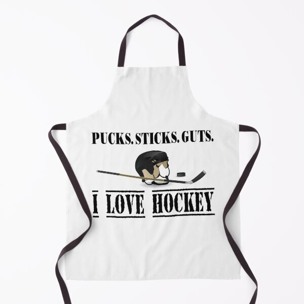 Item preview, Pucks Sticks Guts, Me encanta el hockey, con máscara de hockey, disco de hockey y palos de hockey designed and sold by 4AllTimes.