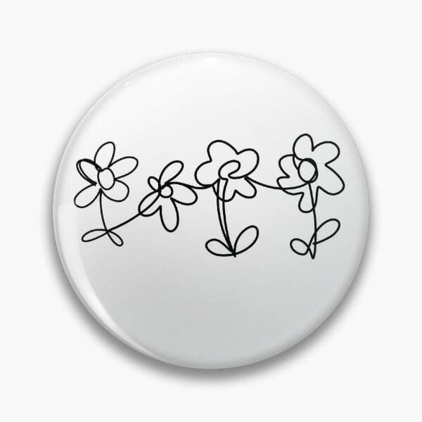 Item preview, one line of flowers designed and sold by stickerschloe.