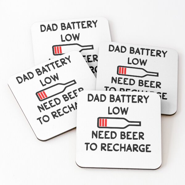 Item preview, Dad Battery Low Need Beer To Recharge Funny Dad Beer designed and sold by Andrea Lina.
