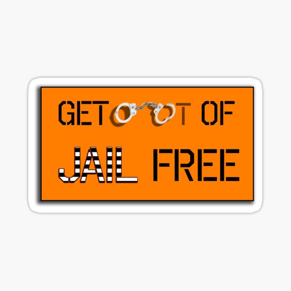 Get Out Of Jail Free Sticker