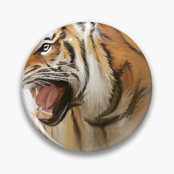 Artikelvorschau, Handbemalter wilder Tigerkopf entworfen und verkauft von Tourtite.
