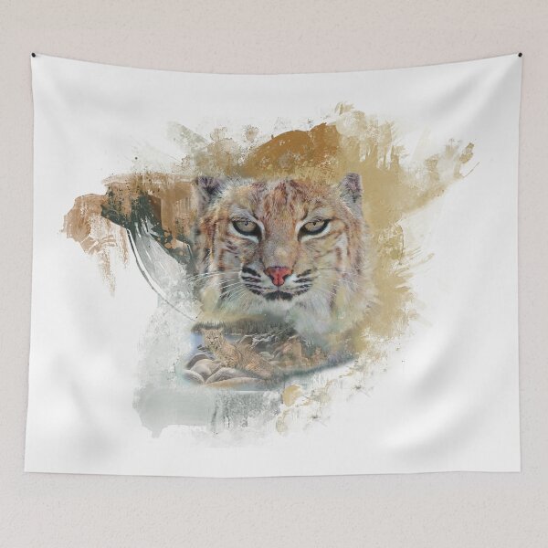 Item preview, Bobcat with grunge background designed and sold by RockCreek.