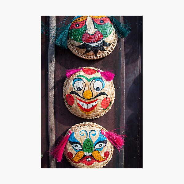 Bamboo Masks Photographic Print