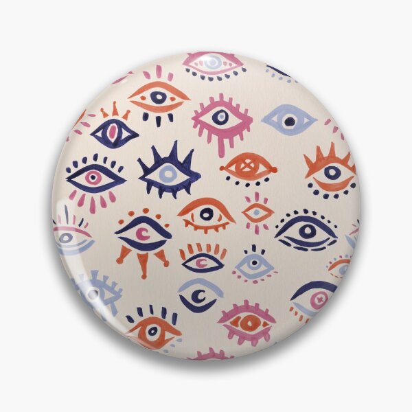 Item preview, Mystic Eyes – Coral & Navy designed and sold by Cat Coquillette.