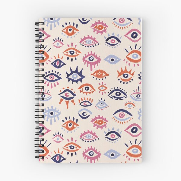 Item preview, Mystic Eyes – Coral & Navy designed and sold by Cat Coquillette.