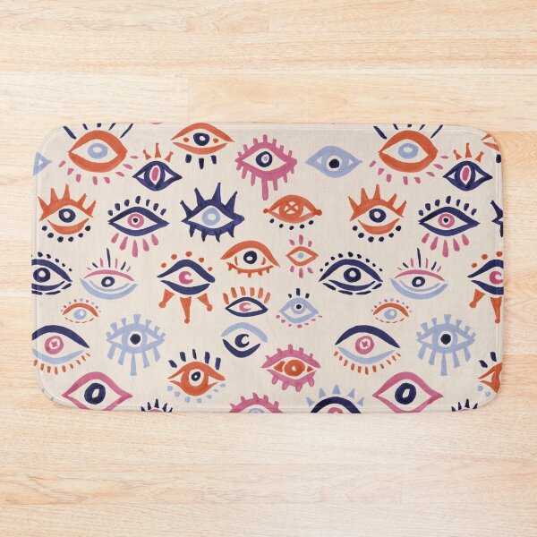 Item preview, Mystic Eyes – Coral & Navy designed and sold by Cat Coquillette.