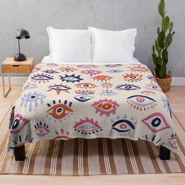 Item preview, Mystic Eyes – Coral & Navy designed and sold by Cat Coquillette.