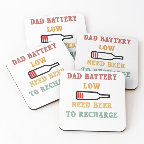 Item preview, Dad Battery Low Need Beer To Recharge Funny Dad Beer designed and sold by Andrea Lina.