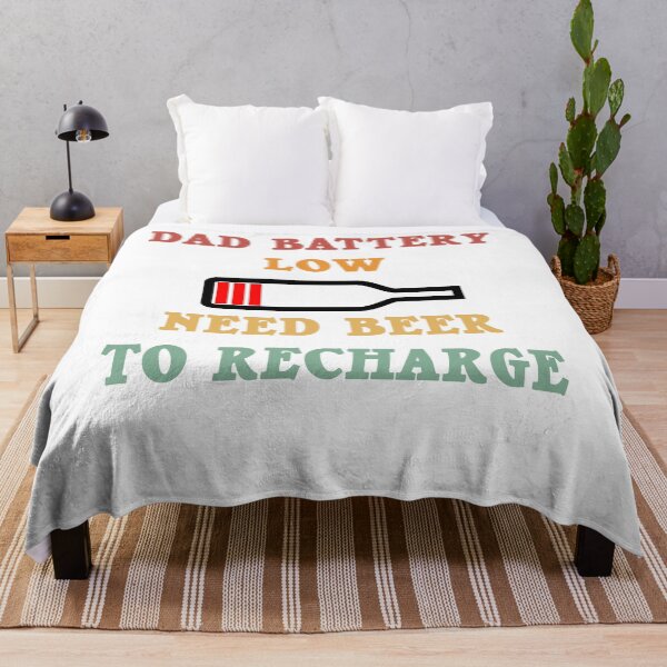 Item preview, Dad Battery Low Need Beer To Recharge Funny Dad Beer designed and sold by Andrea Lina.